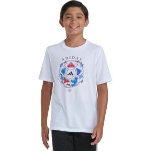 imageadidas Boys Stay Dry Climalite Short Sleeve TShirtWhite Patriotic