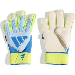 imageadidas Match Fingersave Goalkeeper Gloves  WhiteCrystal SkyRay BlueSolar Yellow