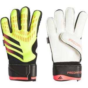 imageadidas Match Fingersave Goalkeeper Gloves  WhiteSolar YellowBlackSolar Red
