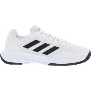 imageadidas Mens Gamecourt 2 Tennis ShoesWhiteCblackWhite