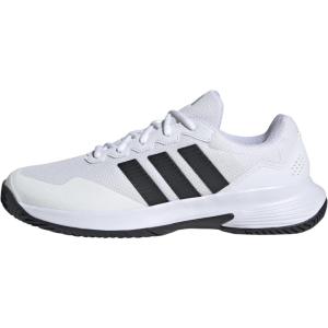 imageadidas Mens Gamecourt 2 Tennis ShoesWhiteCore BlackSilver Metallic