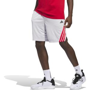 imageadidas Originals Mens Basketball Legends 3Stripes ShortsDash GreyPure Ruby
