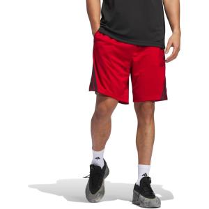 imageadidas Originals Mens Basketball Legends 3Stripes ShortsTeam Power Red Black