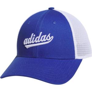 imageadidas Womens Mesh Back Snapback Cap Adjustable Fit Trucker HatSemi Lucid BlueWhite