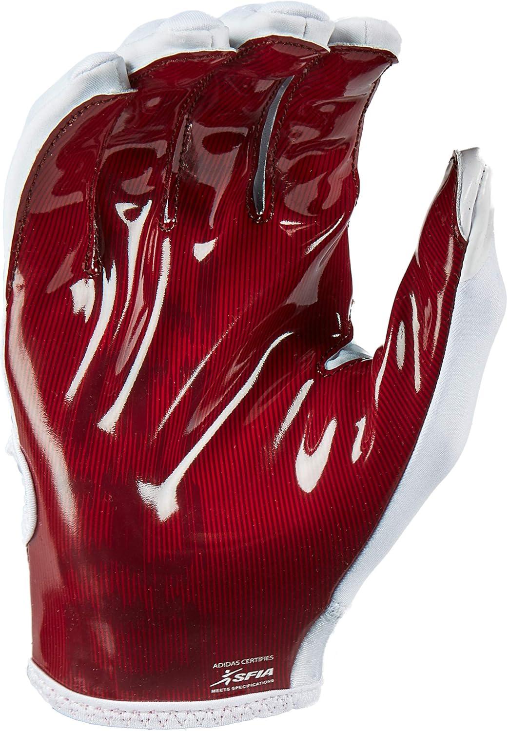 imageAdidas Adizero 11 Adult Football Receiver Glove Multiple Colors amp SizesWhiteMaroon