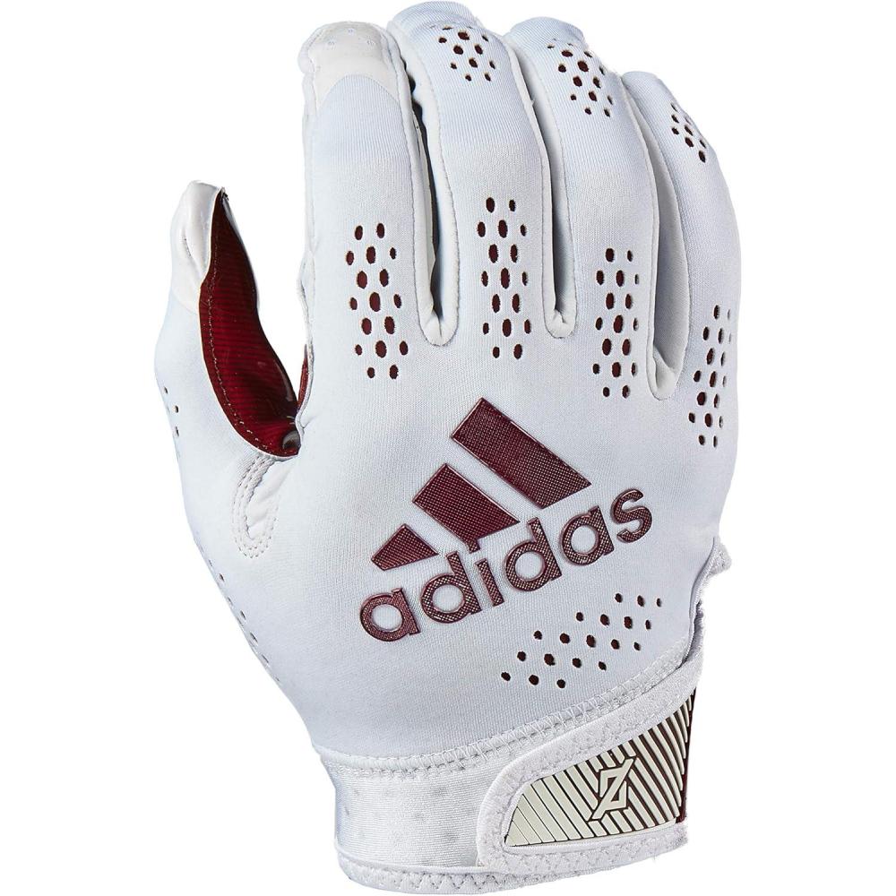 imageAdidas Adizero 11 Adult Football Receiver Glove Multiple Colors amp SizesWhiteMaroon