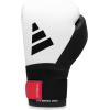 imageAdidas Hybrid 250 Boxing Gloves Boxing Kickboxing Sparring Bag Training or MMA Training BlackAsh Black White 12 oz 14 oz or 16 ozWhite 12 oz