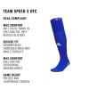 imageAdidas Unisex Team Speed Soccer Socks or Calf Sleeves 1 Pair OverTheCalfTeam Navy Blue 2White5Sock
