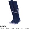 imageAdidas Unisex Team Speed Soccer Socks or Calf Sleeves 1 Pair OverTheCalfTeam Navy BlueWhite4Sock