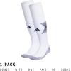 imageAdidas Unisex Team Speed Soccer Socks or Calf Sleeves 1 Pair OverTheCalfWhiteTeam Navy Blue4Sock
