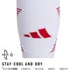 imageAdidas Unisex Team Speed Soccer Socks or Calf Sleeves 1 Pair OverTheCalfWhiteTeam Power Red4Sock