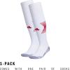 imageAdidas Unisex Team Speed Soccer Socks or Calf Sleeves 1 Pair OverTheCalfWhiteTeam Power Red4Sock