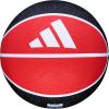 imageadidas  Grid  Recreational Rubber Basketball  Durable for Outdoor amp Indoor PlayBlackRed