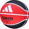 imageadidas  Grid  Recreational Rubber Basketball  Durable for Outdoor amp Indoor PlayBlackRed