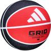 imageadidas  Grid  Recreational Rubber Basketball  Durable for Outdoor amp Indoor PlayBlackRed
