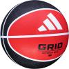 imageadidas  Grid  Recreational Rubber Basketball  Durable for Outdoor amp Indoor PlayBlackRed