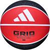 imageadidas  Grid  Recreational Rubber Basketball  Durable for Outdoor amp Indoor PlayBlackRed