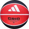 imageadidas  Grid  Recreational Rubber Basketball  Durable for Outdoor amp Indoor PlayBlackRed