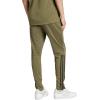 imageadidas Mens Sereno Cut 3Stripes Slim Tapered PantOlive StrataBlack