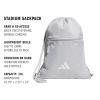 imageadidas Stadium Sackpack  Drawstring Backpack for Sports Small Gym Bag 13LTeam Light GreyWhite