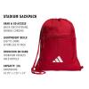 imageadidas Stadium Sackpack  Drawstring Backpack for Sports Small Gym Bag 13LTeam Power Red 2White