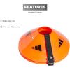 imageadidas UnisexAdult Soccer Field Cones  Agility Drill Field MarkersSafety OrangeBlack2