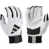 imageAdidas Scorch Destroy 3 Full Finger Adult Linemans Glove WhiteBlack Multiples Sizes and ColorsWhiteBlack