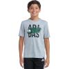 imageadidas Boys Short Sleeve Soccer Motion Heather Tee Medium Grey Heather 7