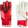 imageadidas Predator Match Goalkeeper Gloves  Cushioned Palm Flexible Backhand HalfWrap Wrist StrapPure RubyLucid RedBlack