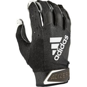 imageAdidas Adizero 90 Leather Palm Adult Receiver Football GlovesBlackWhite