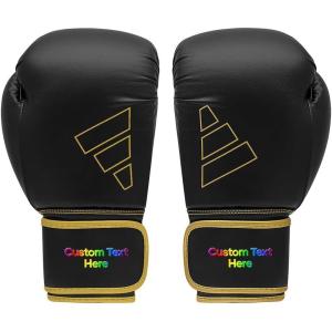 imageAdidas Custom Boxing Gloves  Hybrid 80  for Boxing Kickboxing MMA Bag Training amp Fitness  Custom Boxing Gloves for Gifts SouvenirsBlack Gold