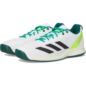 imageAdidas Mens Courtflash PickleballWhiteBlackCollegiate Green