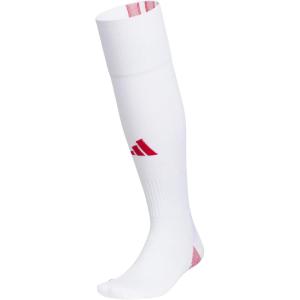 imageAdidas Unisex Team Speed Soccer Socks or Calf Sleeves 1 Pair OverTheCalfWhiteTeam Power Red 25Sock