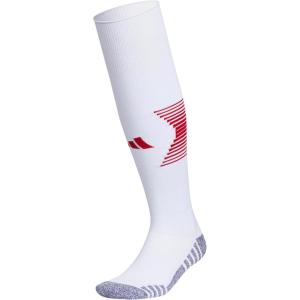 imageAdidas Unisex Team Speed Soccer Socks or Calf Sleeves 1 Pair OverTheCalfWhiteTeam Power Red4Sock