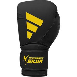 imageAdidas x Anderson Silva Everyday Use Boxing Gloves  Versatile Fitness Gear with PU Outer Shell and Injection Molded FoamBlackBlackYellowCamo