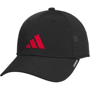 imageadidas Boys Gameday Hat  Snapback Athletic Baseball CapBlackPure Ruby Red