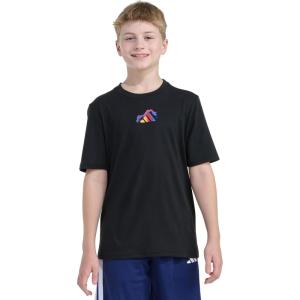 imageadidas Boys Short Sleeve Football Vapor Tee Black with Multicolor S8