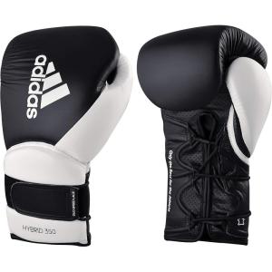 imageadidas Hybrid 350 Elite Boxing Training GlovesBLACK  WHITE