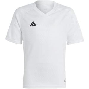 imageadidas Kids Boys Tiro23 Competition V Neck Short Sleeve Jersey Soccer Cleats Breathable  GreyWhite
