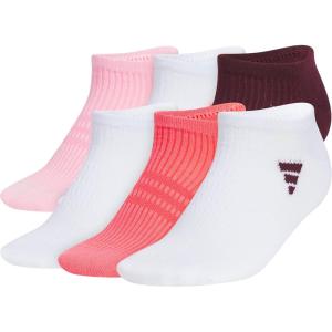 imageadidas womens Superlite No Show Socks 6pair Pack Low Profile Below AnkleClear PinkMaroonPure Turbo Pink3