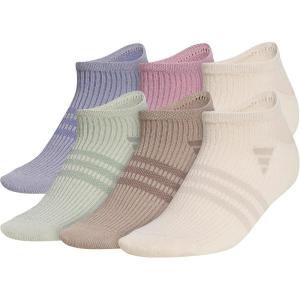 imageadidas womens Superlite No Show Socks 6pair Pack Low Profile Below AnkleSlate GreyMagic Mauve PurpleCrystal Linen Beige3