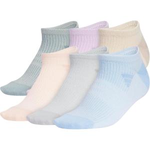 imageadidas womens Superlite No Show Socks 6pair Pack Low Profile Below AnkleWonder Sage GreenIce LavenderCrystal Linen Beige3
