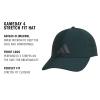 imageadidas Mens Gameday 5 Stretch Fit Hat  Athletic Structured Baseball CapAurora Green IvyGrey Six4