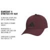 imageadidas Mens Gameday 5 Stretch Fit Hat  Athletic Structured Baseball CapAurora Ruby RedBlack4