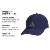imageadidas Mens Gameday 5 Stretch Fit Hat  Athletic Structured Baseball CapDark BlueOnix Grey4