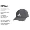 imageadidas Mens Gameday 5 Stretch Fit Hat  Athletic Structured Baseball CapGrey SixWhite5