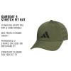 imageadidas Mens Gameday 5 Stretch Fit Hat  Athletic Structured Baseball CapOlive Strata GreenBlack4
