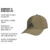 imageadidas Mens Gameday 5 Stretch Fit Hat  Athletic Structured Baseball CapOlive Strata GreenBlack5