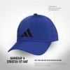 imageadidas Mens Gameday 5 Stretch Fit Hat  Athletic Structured Baseball CapSemi Lucid BlueLegend Ink Blue4