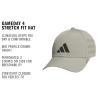 imageadidas Mens Gameday 5 Stretch Fit Hat  Athletic Structured Baseball CapSilver Pebble GreyBlack4